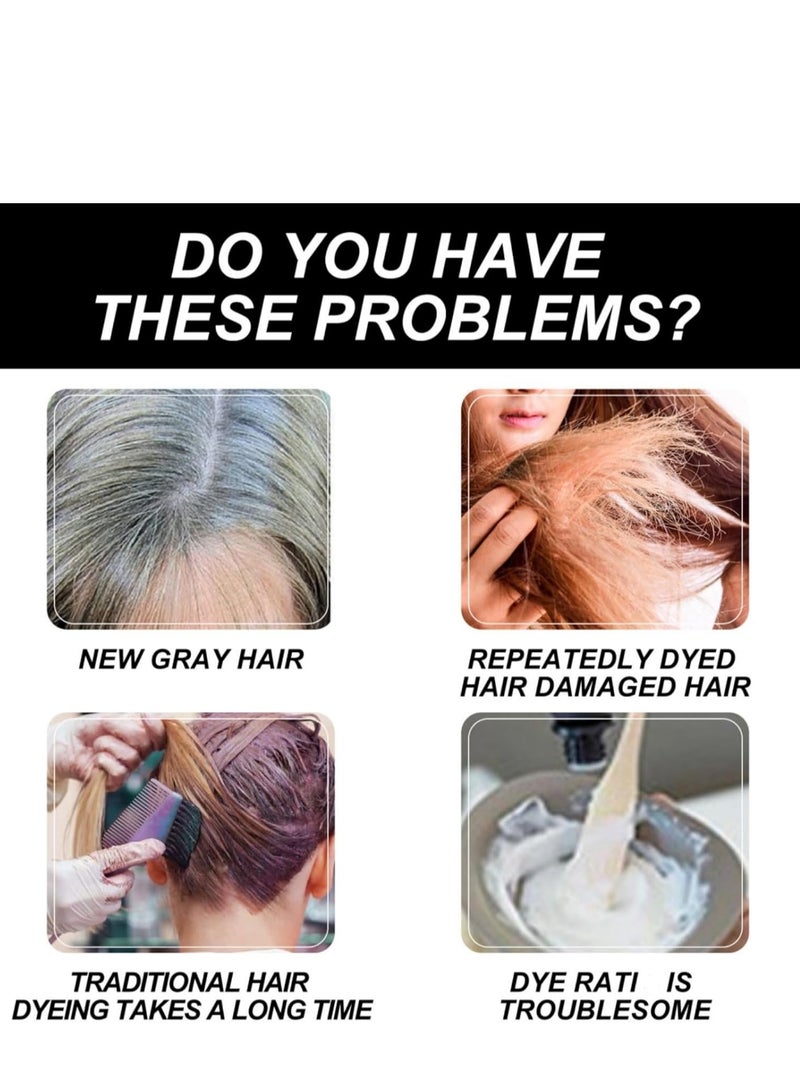 EELHOE Hair Dye Shampoo,3-In-1 Shampoo for Color Treated Hair,Hair Colour Shampoo for Grey Hair Coverage,Home Hair Dye Pure Plant Extract,Hair Care Instant Dye Shampoo,Anti Grey Shampoo 200ml(Black) - Image 4